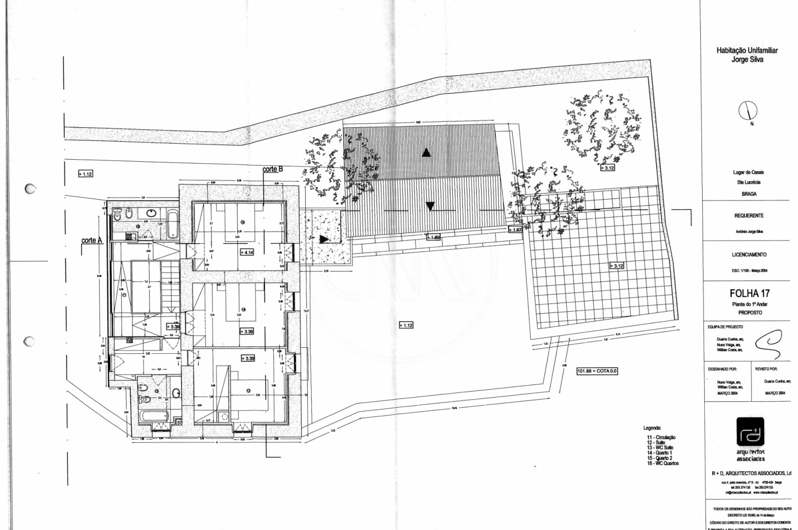 Moradia T3+1 para Venda em Santa Lucrécia de Algeriz e Navarra, Braga, Braga - Planta (Imagem 2)