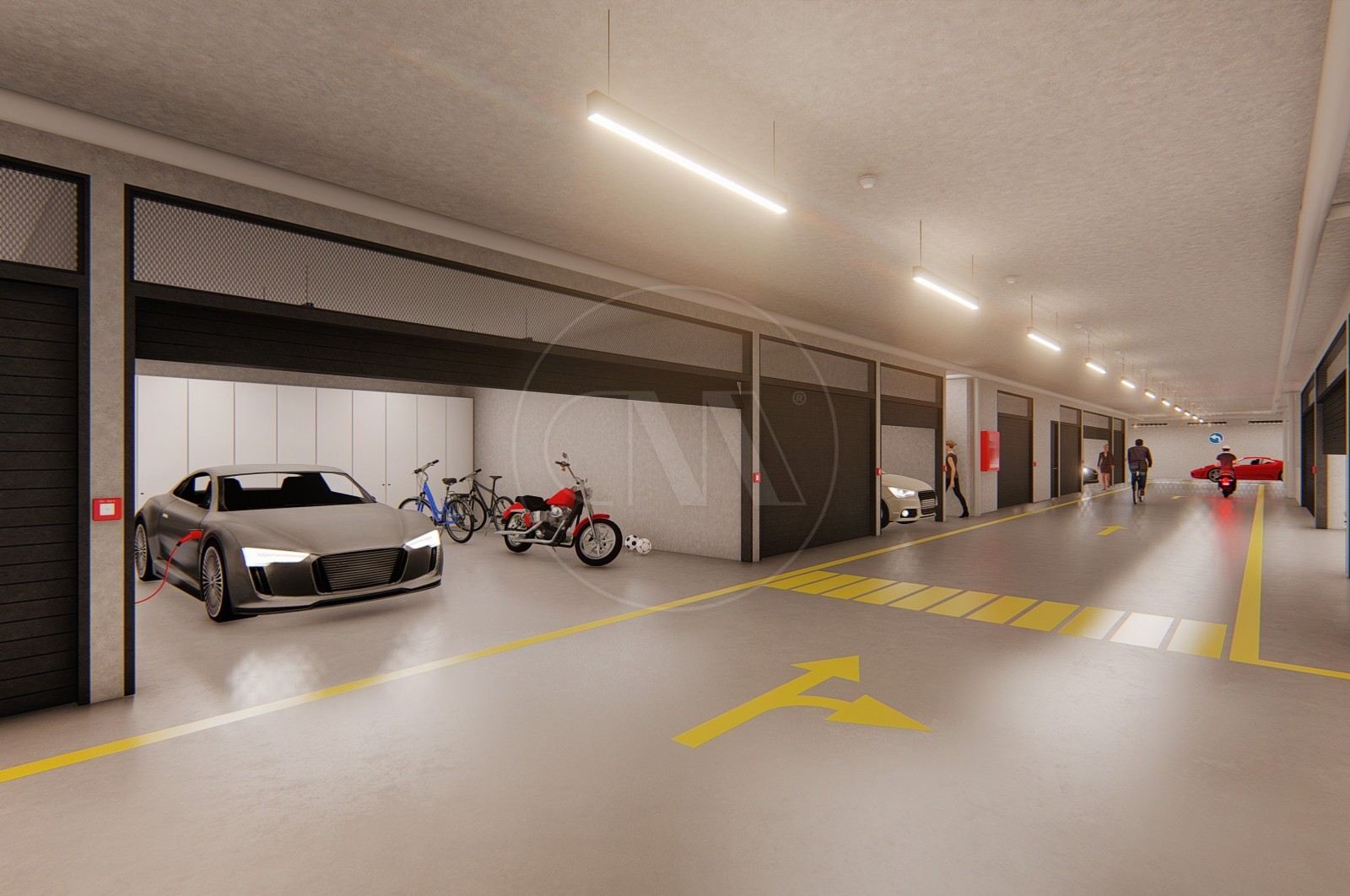 Apartment T3 for For sale in Vila Nova de Famalicão e Calendário, Vila Nova de Famalicão, Braga - Parqueamento/Garagem (Imagem 1)