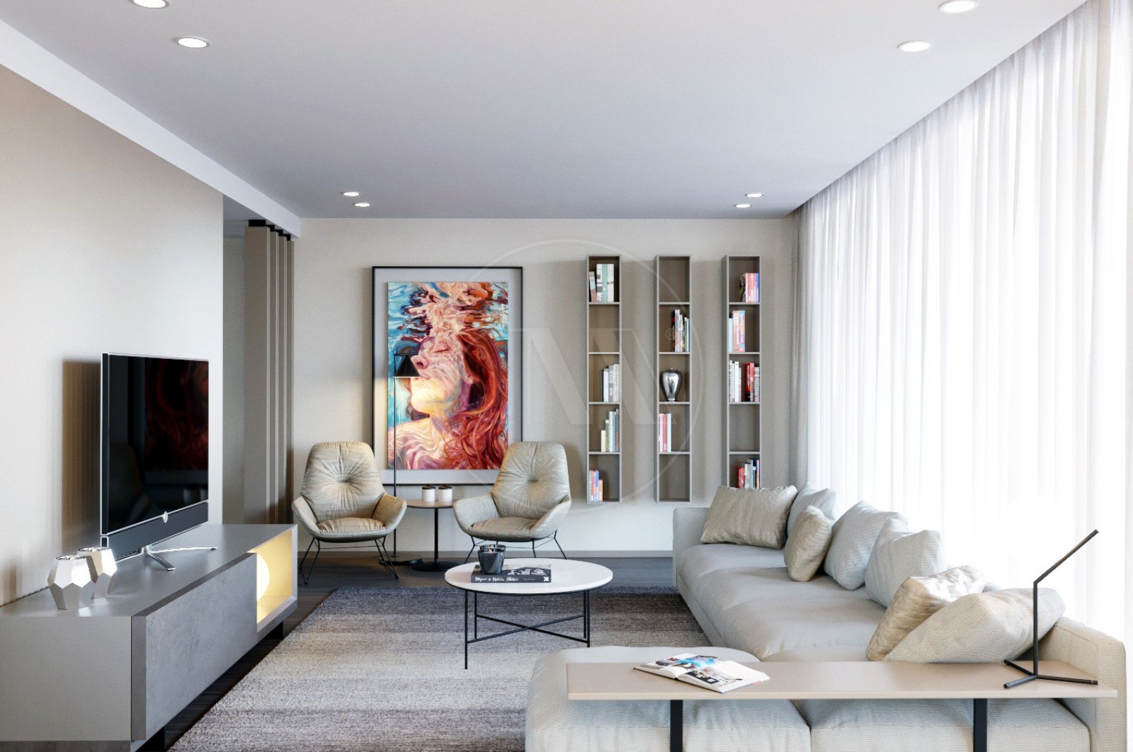 Apartamento T3 para Venda em Vila Nova de Famalicão e Calendário, Vila Nova de Famalicão, Braga - Sala (Imagem 2)