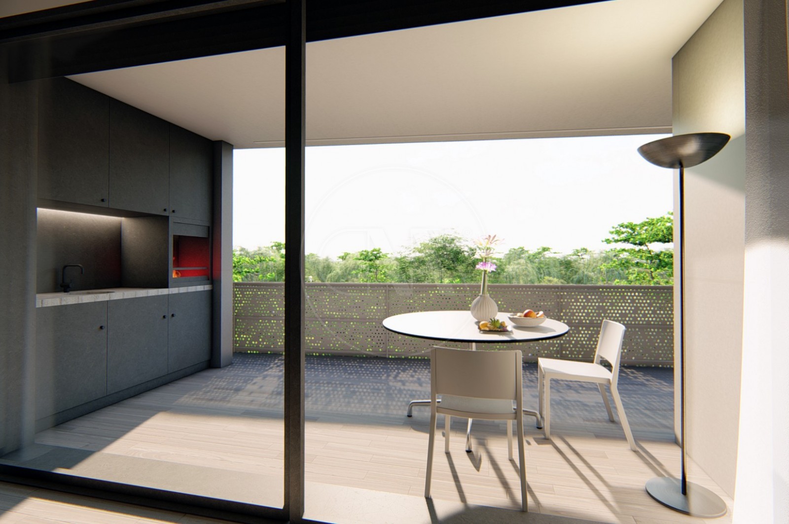 Apartamento T3 para Venda em Vila Nova de Famalicão e Calendário, Vila Nova de Famalicão, Braga - Varanda (Imagem 1)