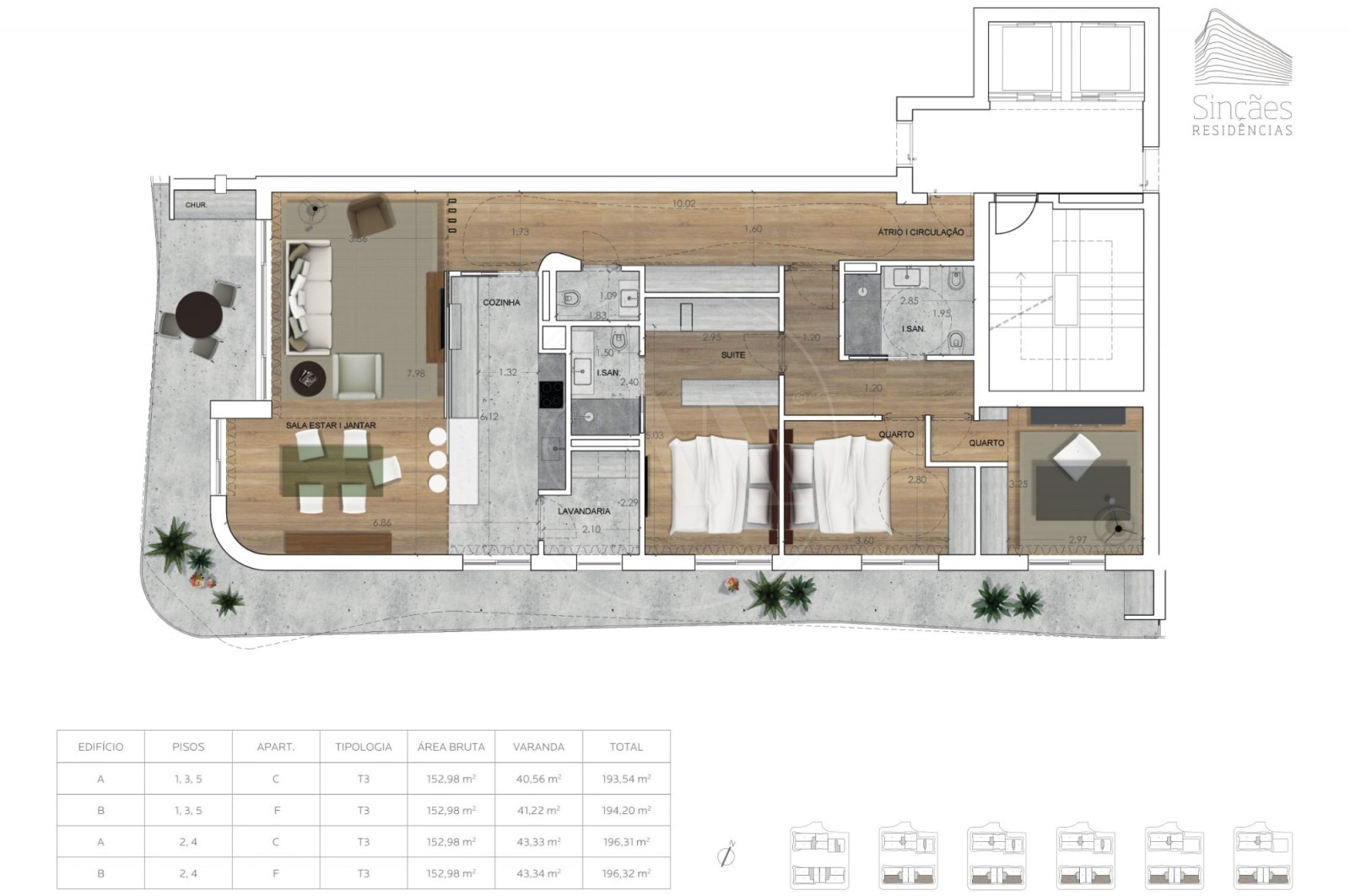 Apartamento T3 para Venda em Vila Nova de Famalicão e Calendário, Vila Nova de Famalicão, Braga - Planta (Imagem 2)