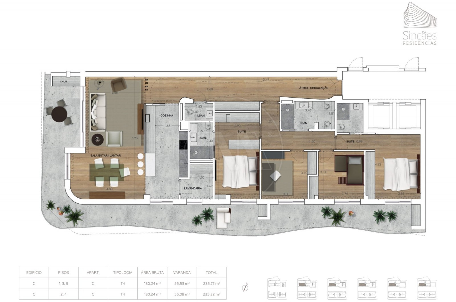 Apartamento T4 para Venda em Vila Nova de Famalicão e Calendário, Vila Nova de Famalicão, Braga - Planta (Imagem 1)
