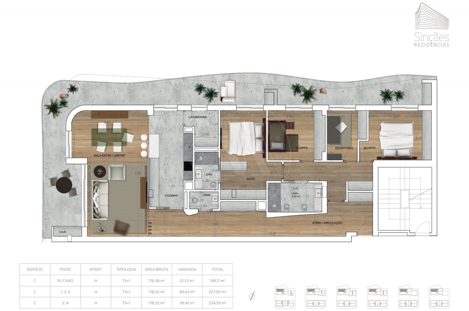 Apartamento T3+1 para Venda em Vila Nova de Famalicão e Calendário, Vila Nova de Famalicão, Braga - Planta (Imagem 1)