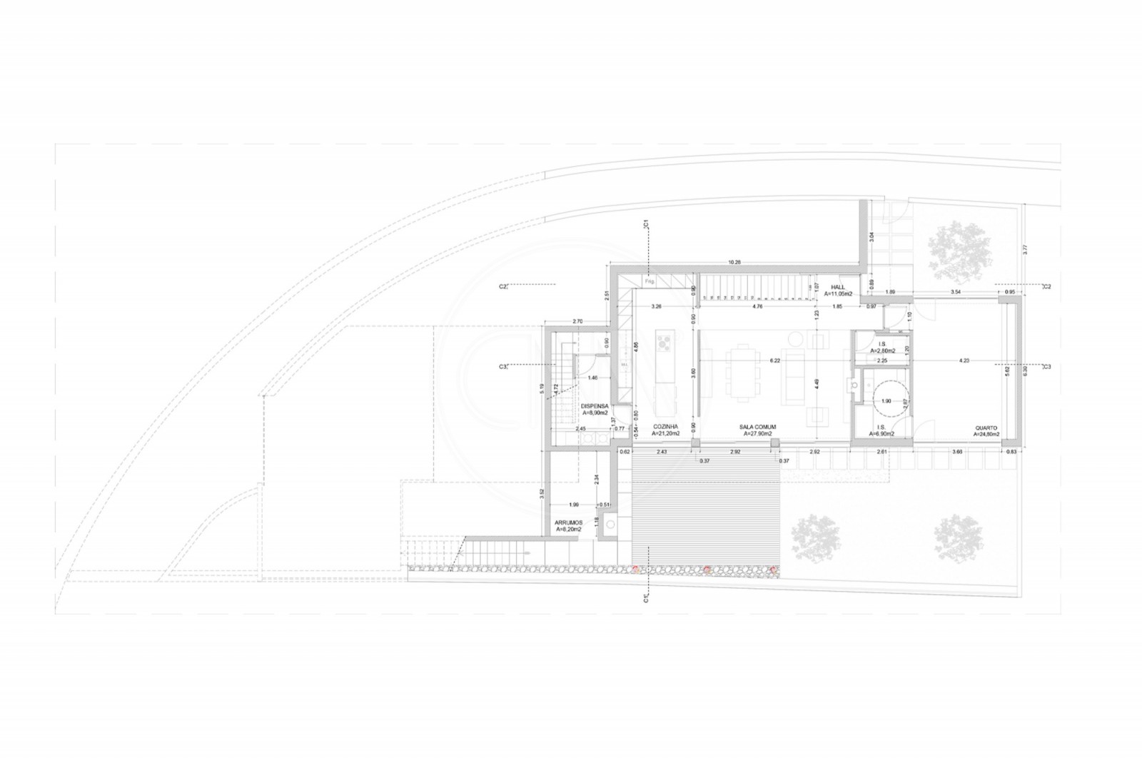 Moradia T4 para Venda em Morreira e Trandeiras, Braga, Braga - Planta (Imagem 5)