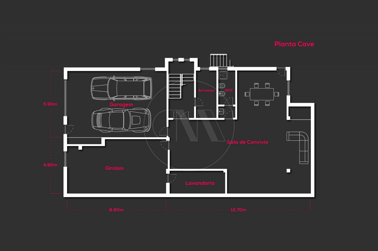 House T4 for For sale in Santa Lucrécia de Algeriz e Navarra, Braga, Braga - Planta (Imagem 7)