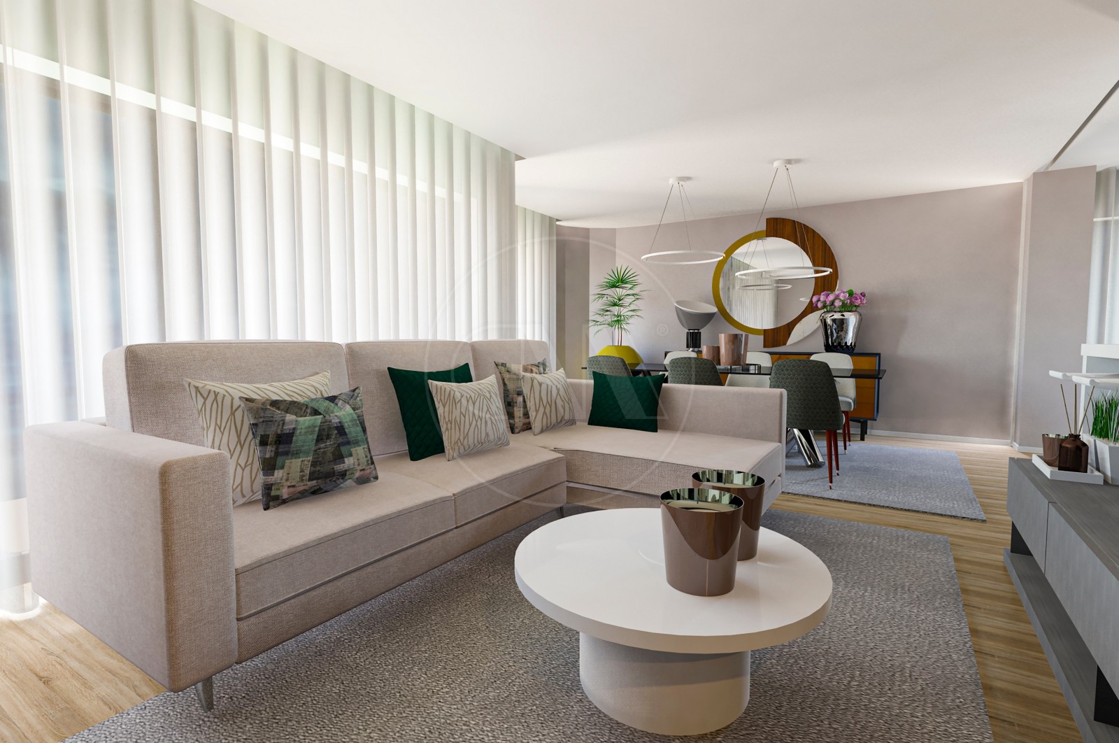 Apartamento T3 para Venda em Vila Nova de Famalicão e Calendário, Vila Nova de Famalicão, Braga - Sala (Imagem 2)