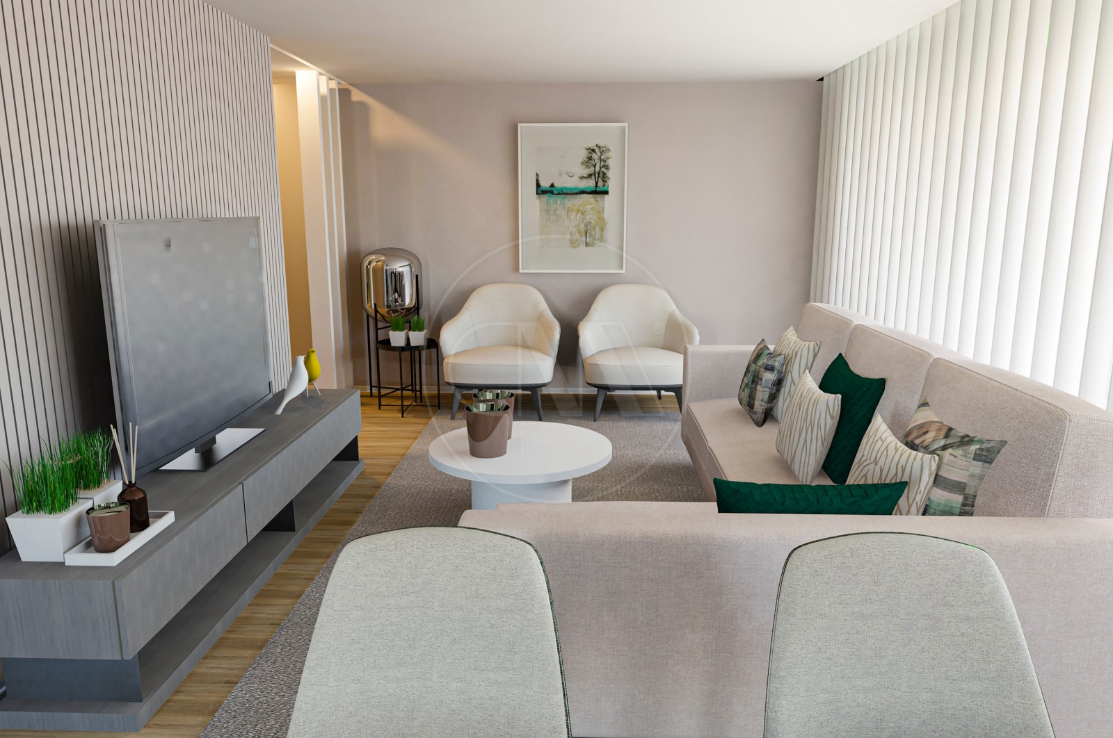 Apartamento T3 para Venda em Vila Nova de Famalicão e Calendário, Vila Nova de Famalicão, Braga - Sala (Imagem 3)