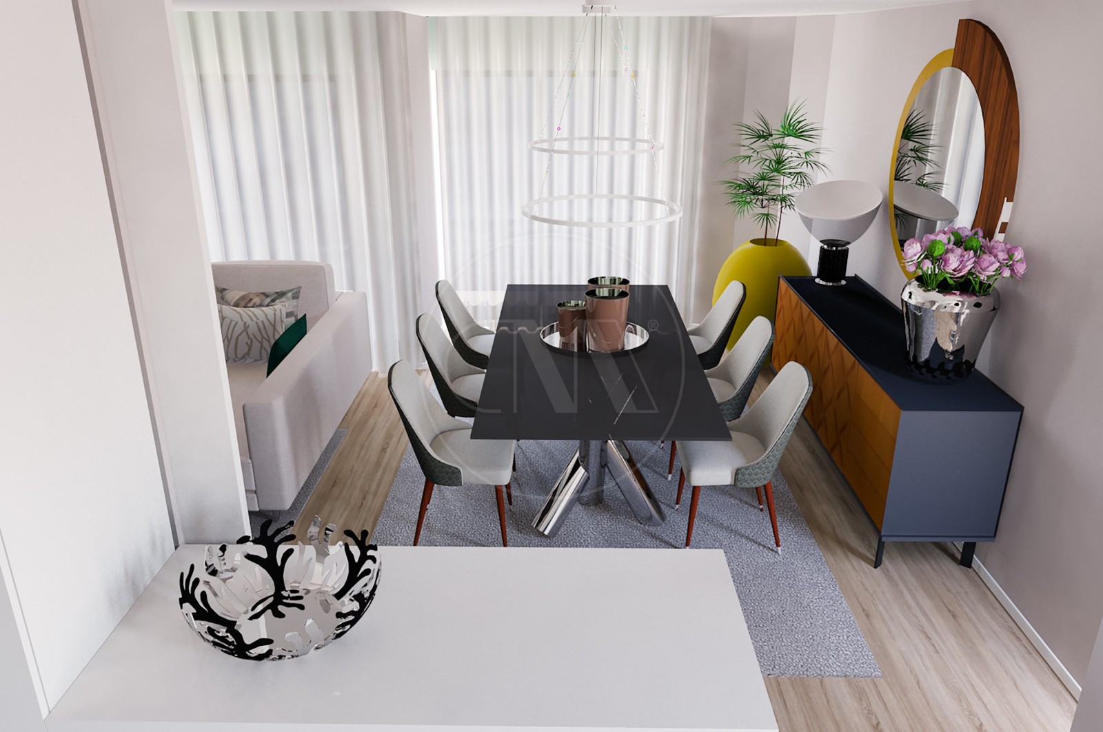 Apartamento T3 para Venda em Vila Nova de Famalicão e Calendário, Vila Nova de Famalicão, Braga - Sala (Imagem 5)