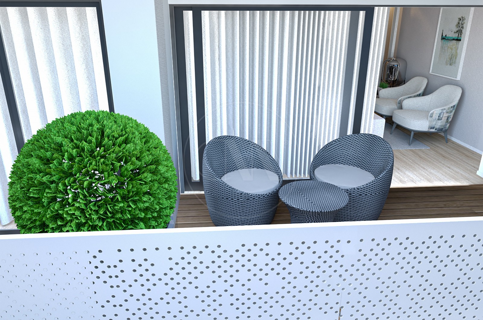 Apartamento T3 para Venda em Vila Nova de Famalicão e Calendário, Vila Nova de Famalicão, Braga - Varanda (Imagem 1)