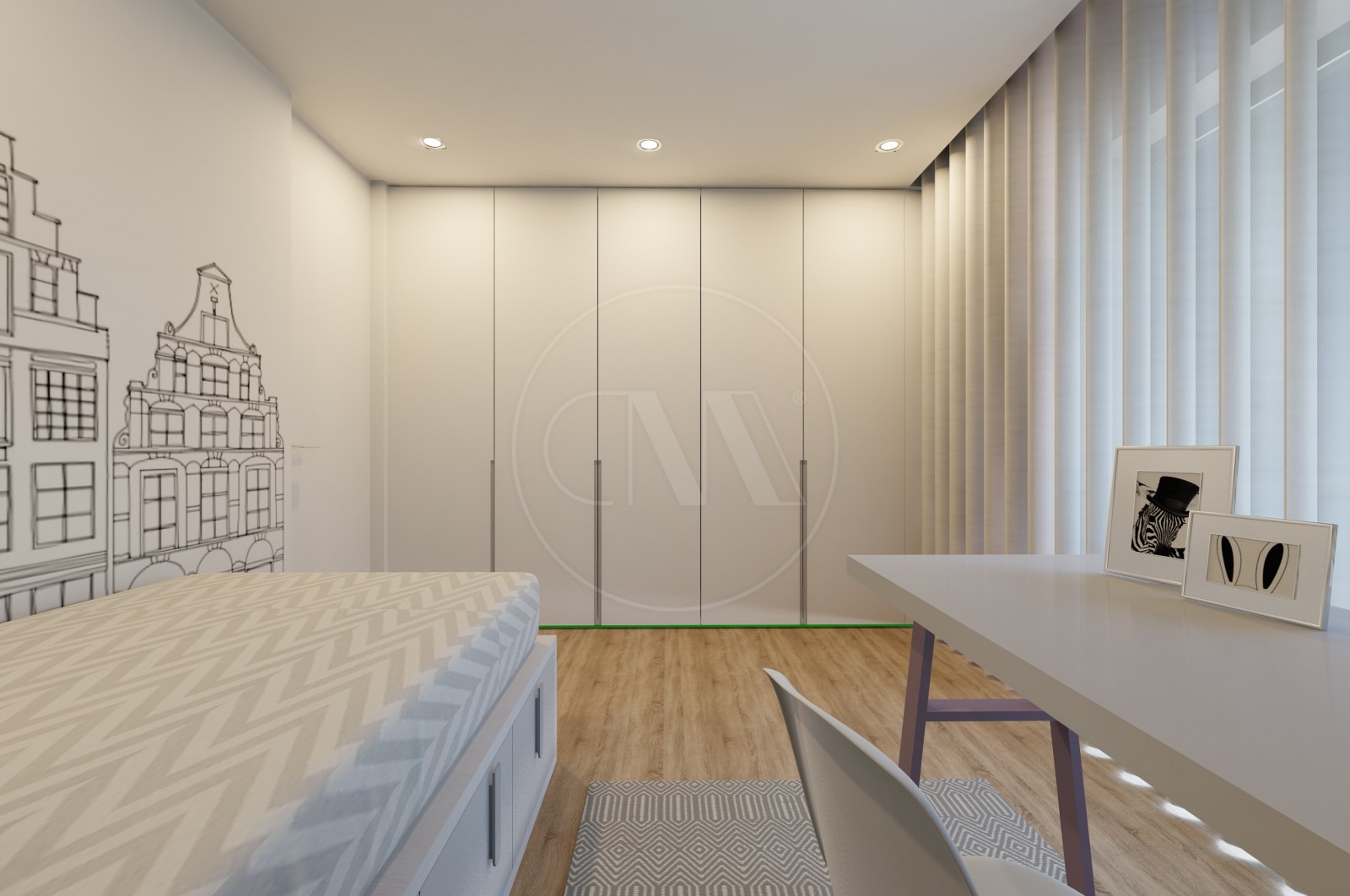 Apartamento T3 para Venda em Vila Nova de Famalicão e Calendário, Vila Nova de Famalicão, Braga - Quarto (Imagem 4)