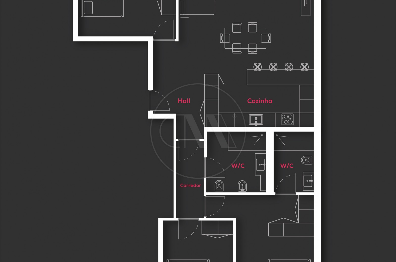 Apartamento T3 para Venda em Ferreiros e Gondizalves, Braga, Braga - Planta (Imagem 1)
