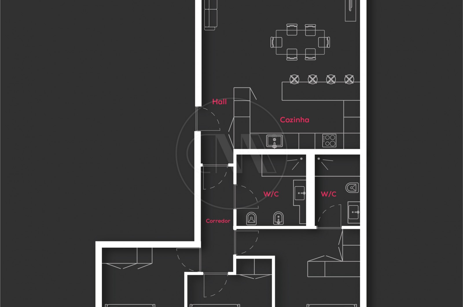Apartamento T3 para Venda em Ferreiros e Gondizalves, Braga, Braga - Planta (Imagem 2)