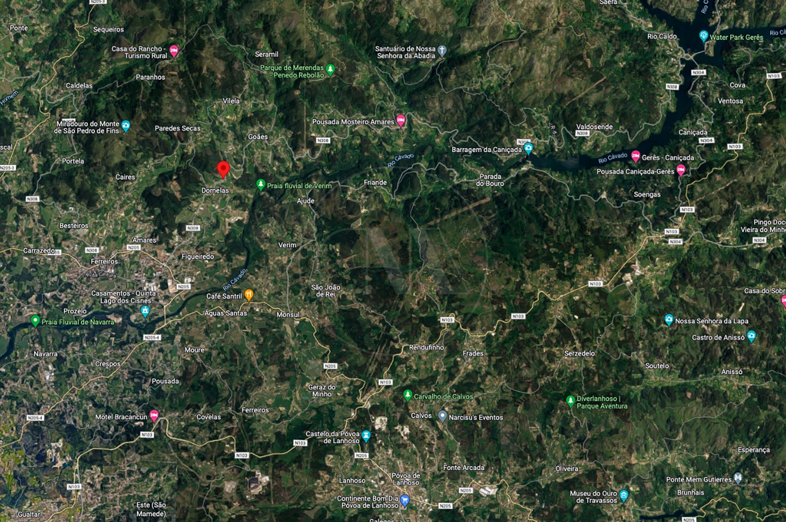 Moradia T4 para Venda em Dornelas, Amares, Braga - Área envolvente (Imagem 4)