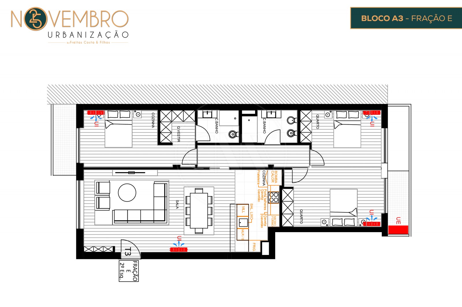 Apartment T3 for For sale in Póvoa de Lanhoso (Nossa Senhora do Amparo), Póvoa de Lanhoso, Braga - Planta (Imagem 1)