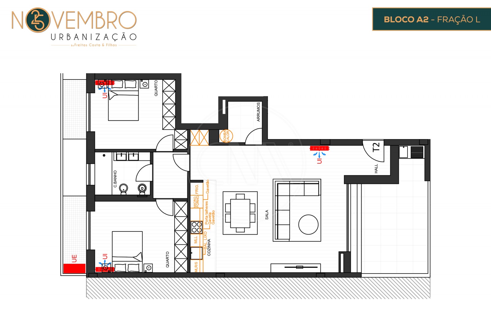 Apartment T2 for For sale in Póvoa de Lanhoso (Nossa Senhora do Amparo), Póvoa de Lanhoso, Braga - Planta (Imagem 1)