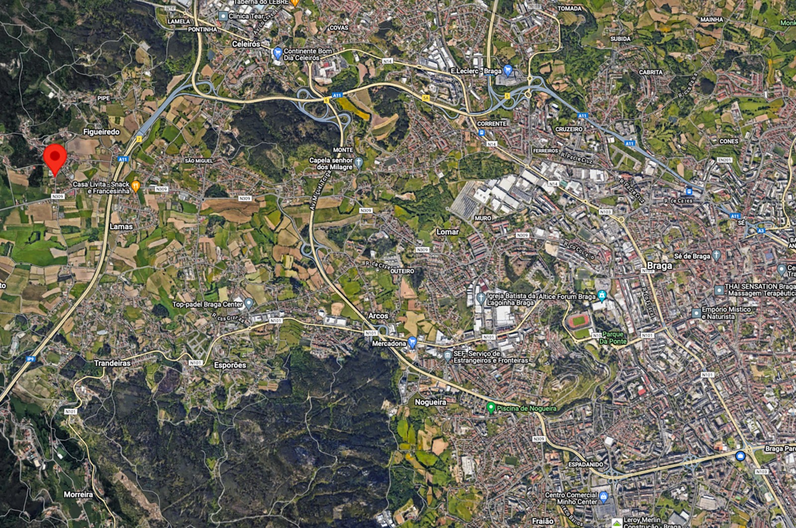 Moradia T3 para Venda em Lamas, Braga, Braga - Área envolvente (Imagem 2)