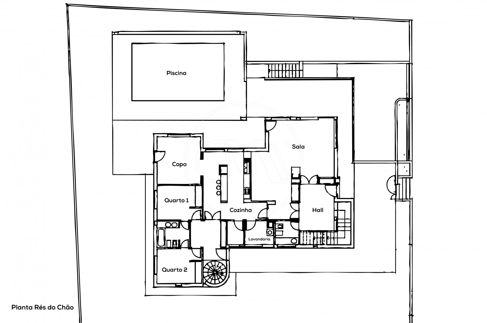 Moradia T6 para Venda em Nogueiró e Tenões, Braga, Braga - Planta (Imagem 2)