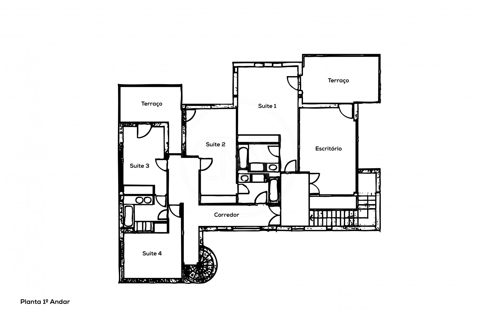 Moradia T6 para Venda em Nogueiró e Tenões, Braga, Braga - Planta (Imagem 3)