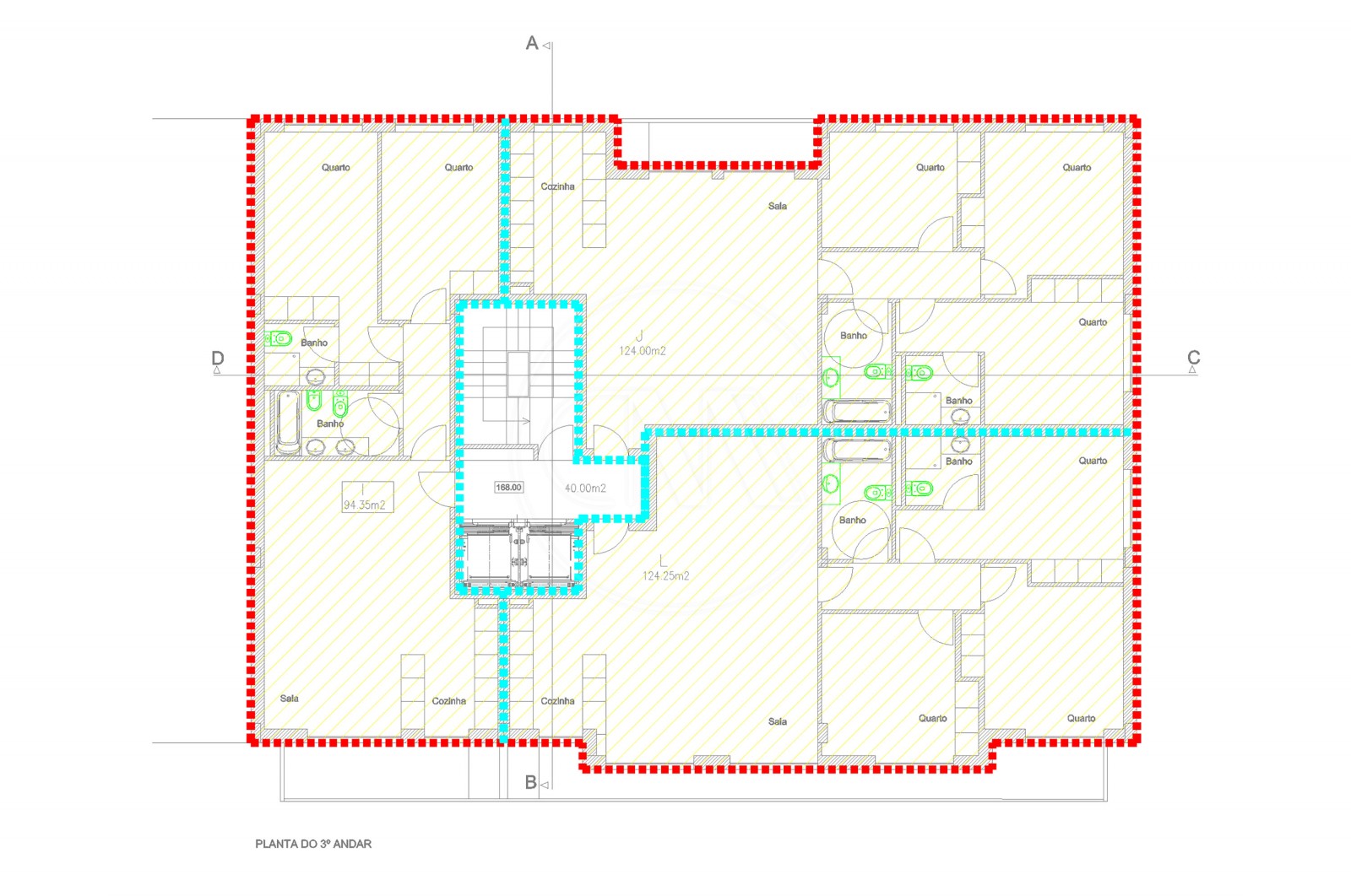 Apartamento T3 para Venda em Ferreiros e Gondizalves, Braga, Braga - Planta (Imagem 6)