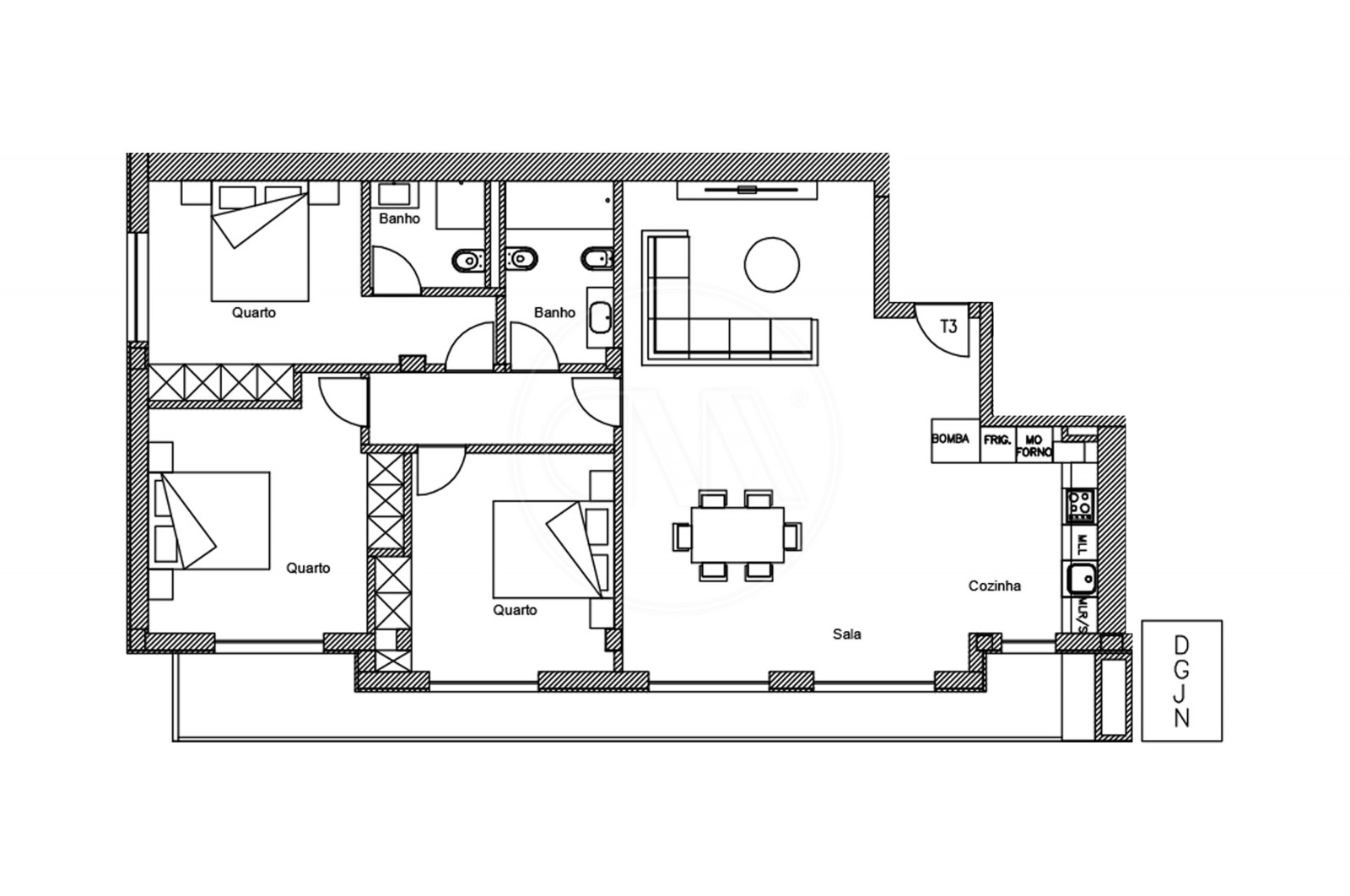 Apartamento T3 para Venda em Ferreiros e Gondizalves, Braga, Braga - Planta (Imagem 5)
