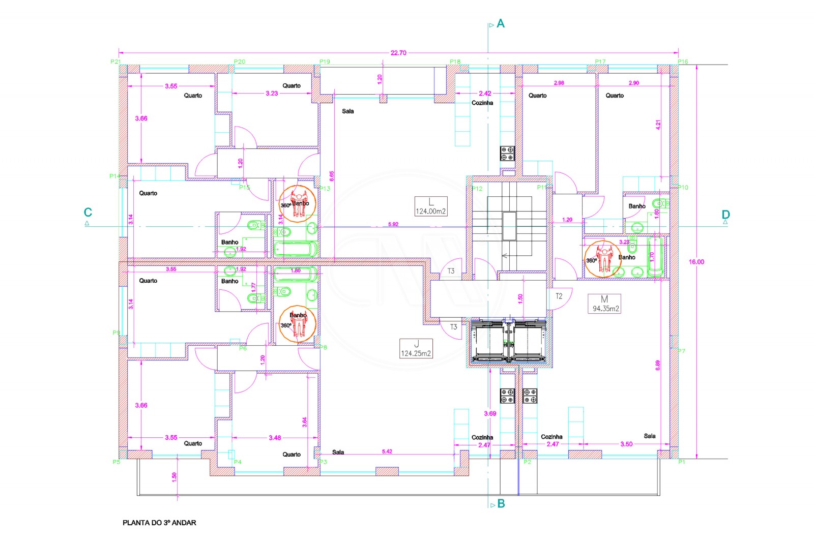 Apartamento T3 para Venda em Ferreiros e Gondizalves, Braga, Braga - Planta (Imagem 6)