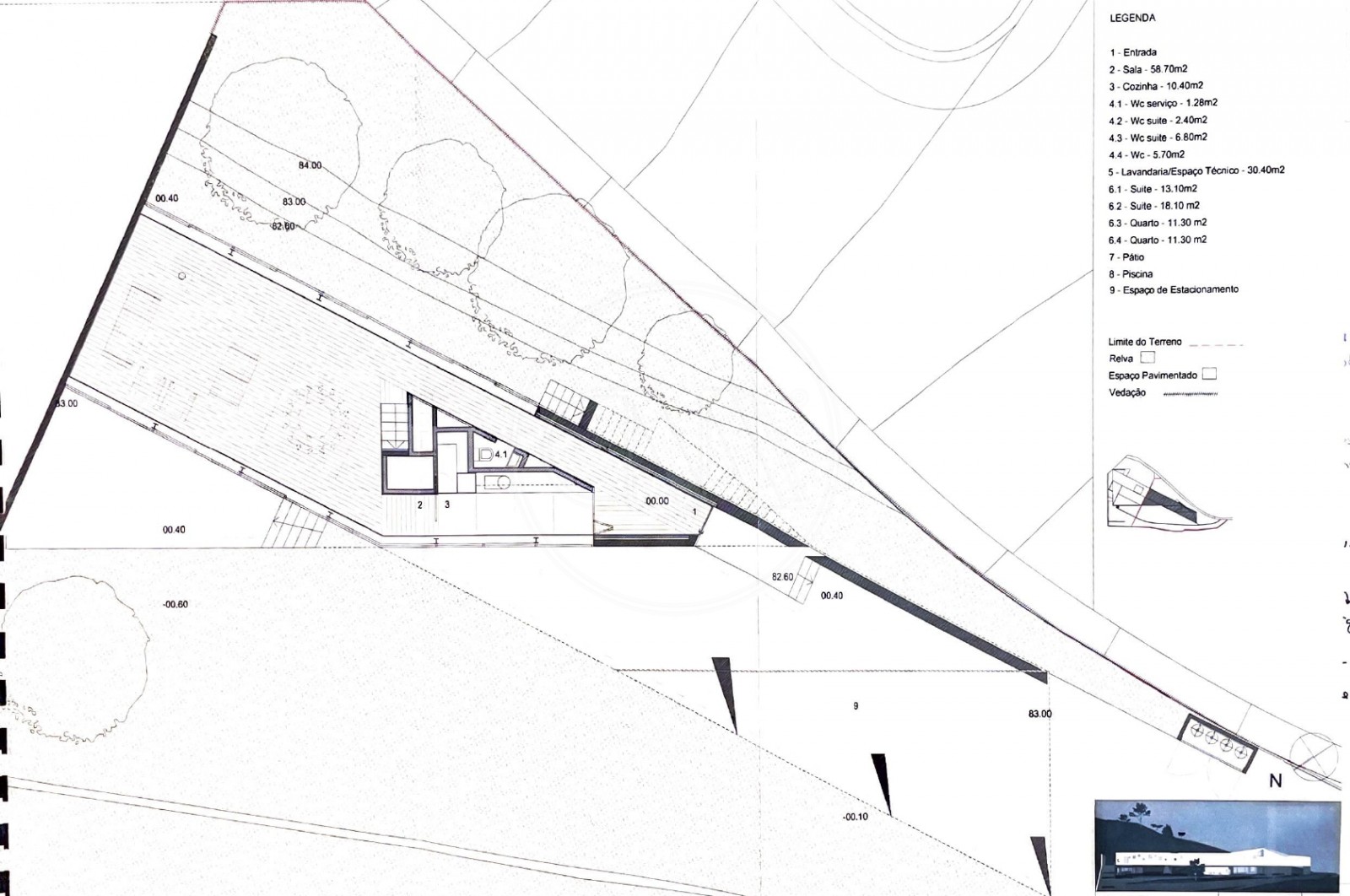 Moradia T4 para Venda em Moledo e Cristelo, Caminha, Viana do Castelo - Planta (Imagem 1)