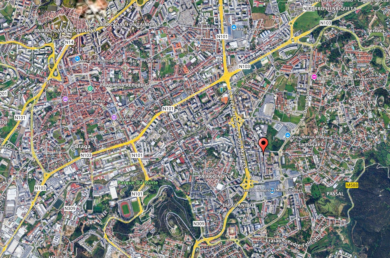 Apartamento T2 para Venda em Nogueira, Fraião e Lamaçães, Braga, Braga - Área envolvente (Imagem 2)