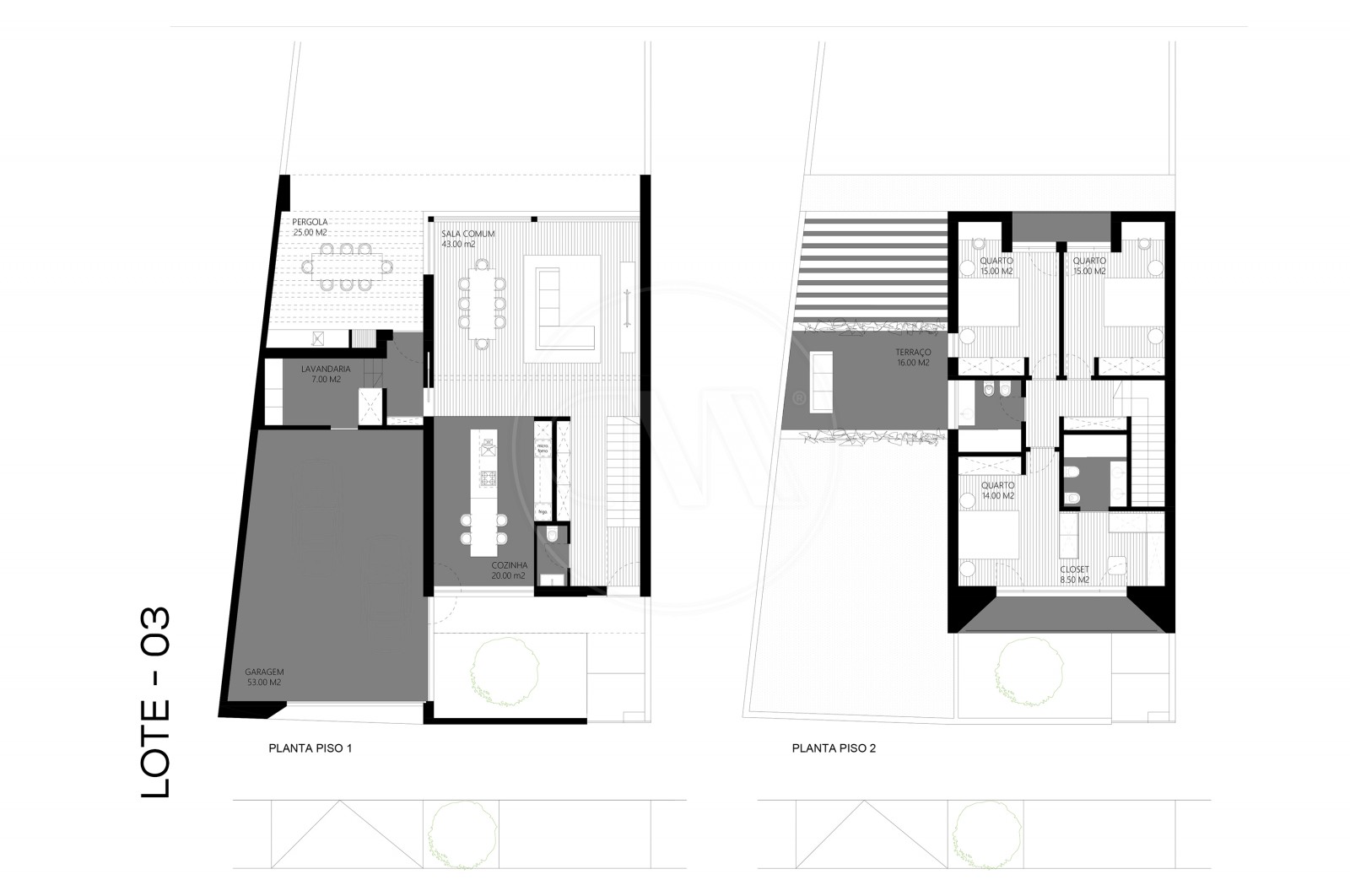 Moradia T3 para Venda em Cabreiros e Passos (São Julião), Braga, Braga - Planta (Imagem 2)