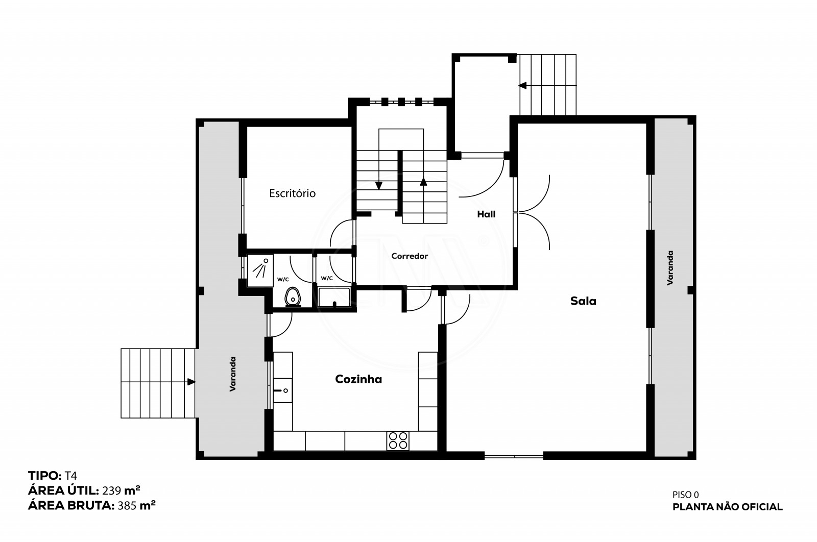 Moradia T5 para Venda em Merelim (São Pedro) e Frossos, Braga, Braga - Planta (Imagem 1)