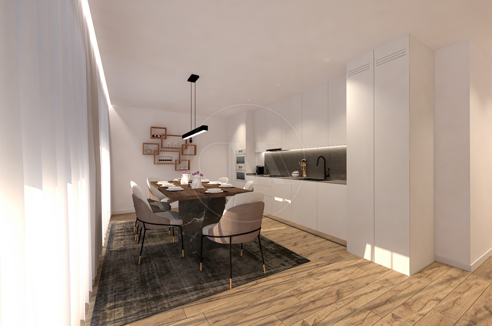 Apartamento T2 para Venda em Esposende, Marinhas e Gandra, Esposende, Braga - Cozinha (Imagem 2)