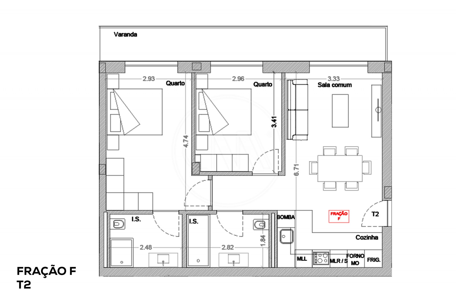 Apartamento T2 para Venda em Esposende, Marinhas e Gandra, Esposende, Braga - Planta (Imagem 7)