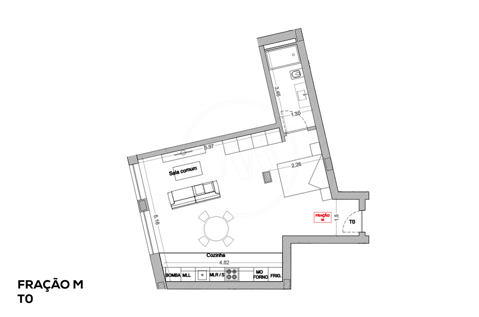 Apartamento T0 para Venda em Esposende, Marinhas e Gandra, Esposende, Braga - Planta (Imagem 7)