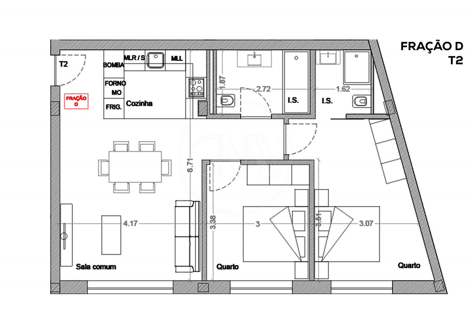 Apartment T2 for For sale in Esposende, Marinhas e Gandra, Esposende, Braga - Planta (Imagem 7)