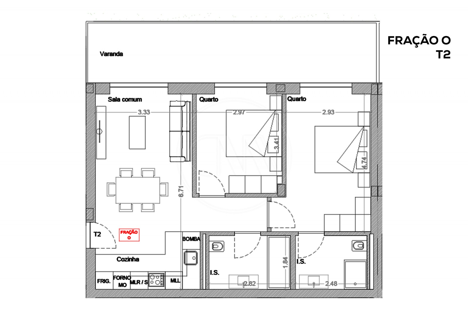 Apartamento T2 para Venda em Esposende, Marinhas e Gandra, Esposende, Braga - Planta (Imagem 7)