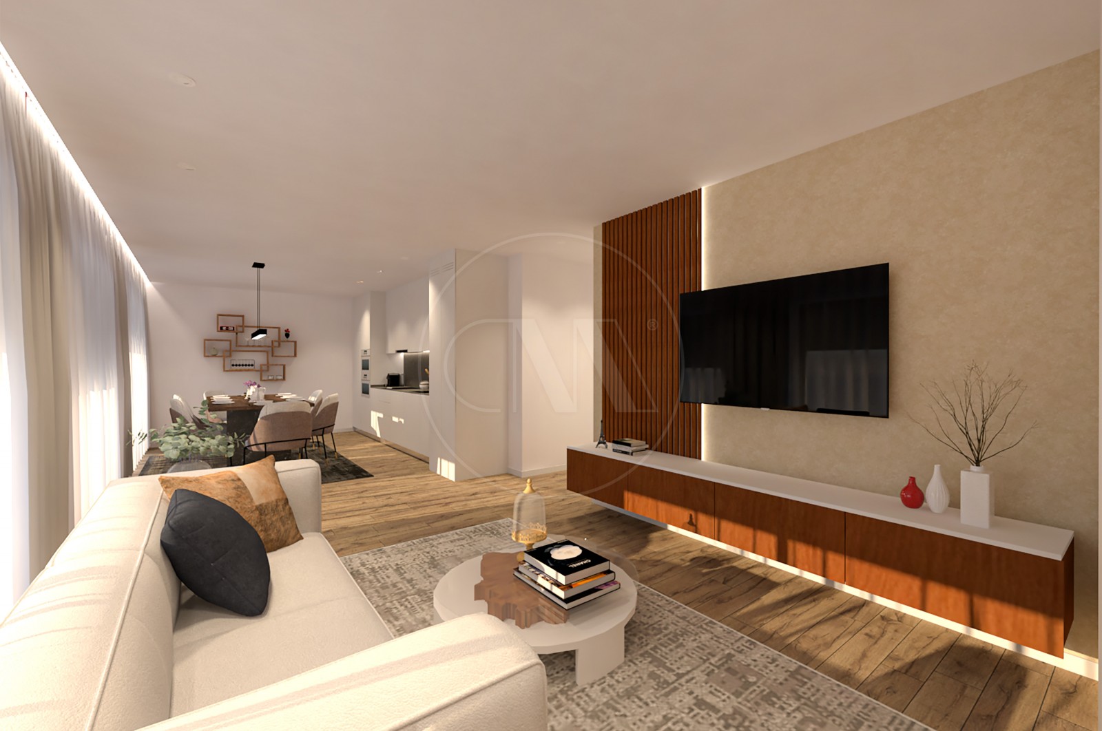 Apartamento T2 para Venda em Esposende, Marinhas e Gandra, Esposende, Braga - Sala (Imagem 4)