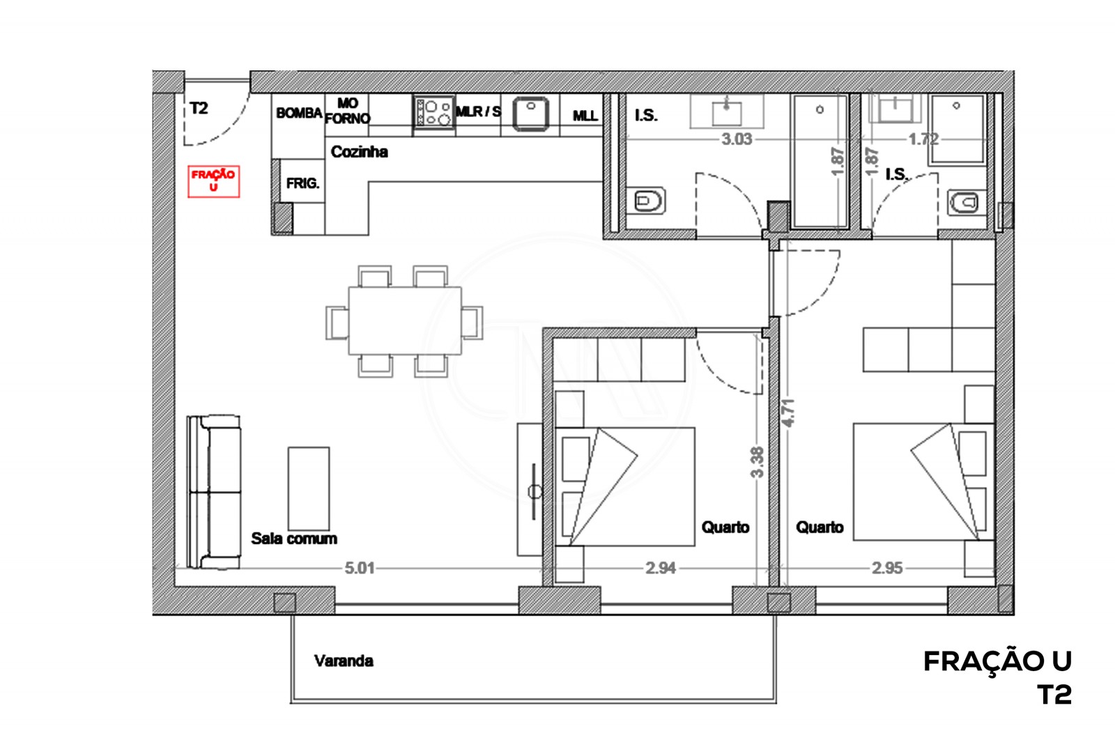 Apartamento T2 para Venda em Esposende, Marinhas e Gandra, Esposende, Braga - Planta (Imagem 7)