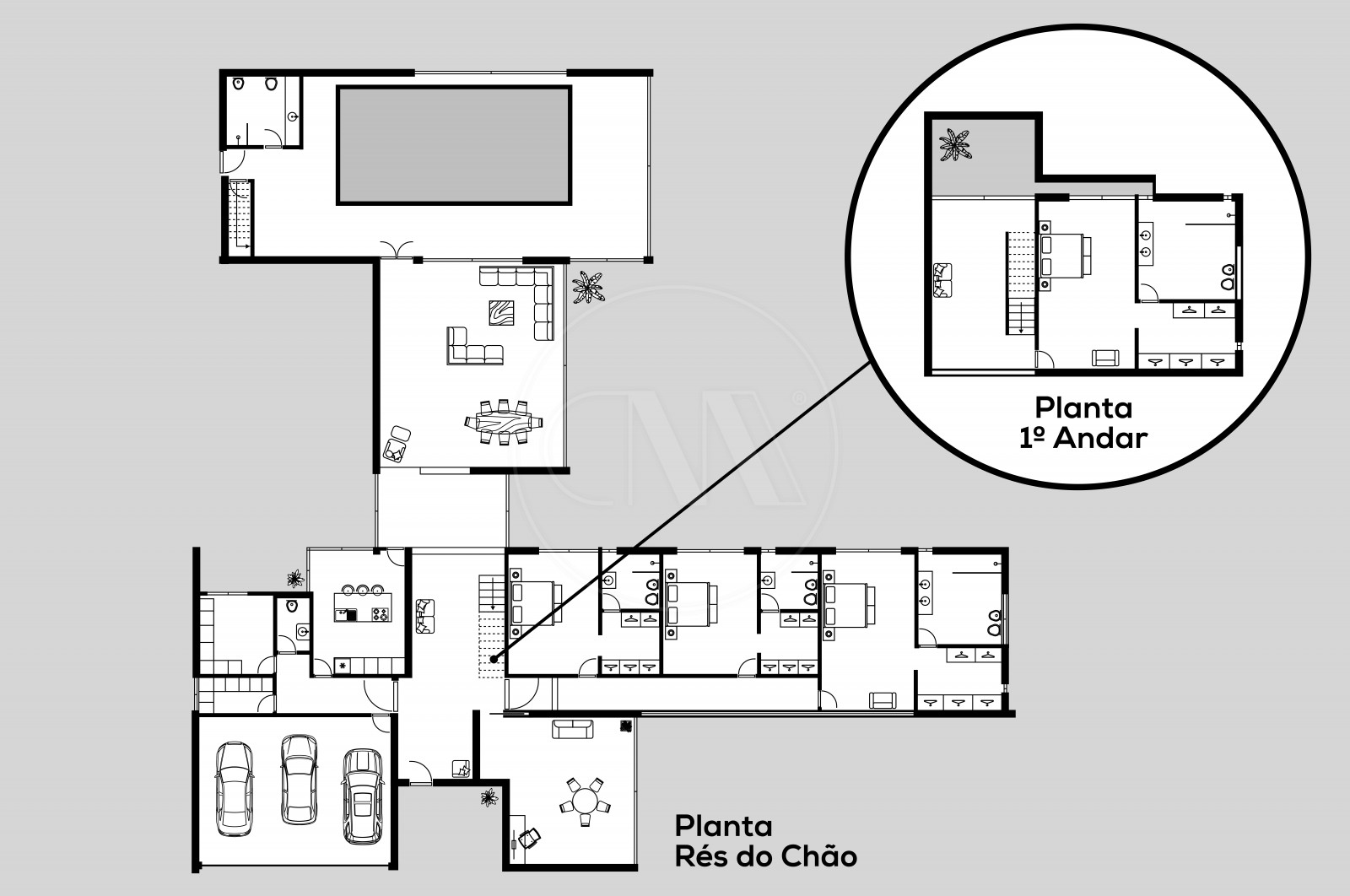 House T4+1 for For sale in Sande Vila Nova e Sande São Clemente, Guimarães, Braga - Planta (Imagem 1)