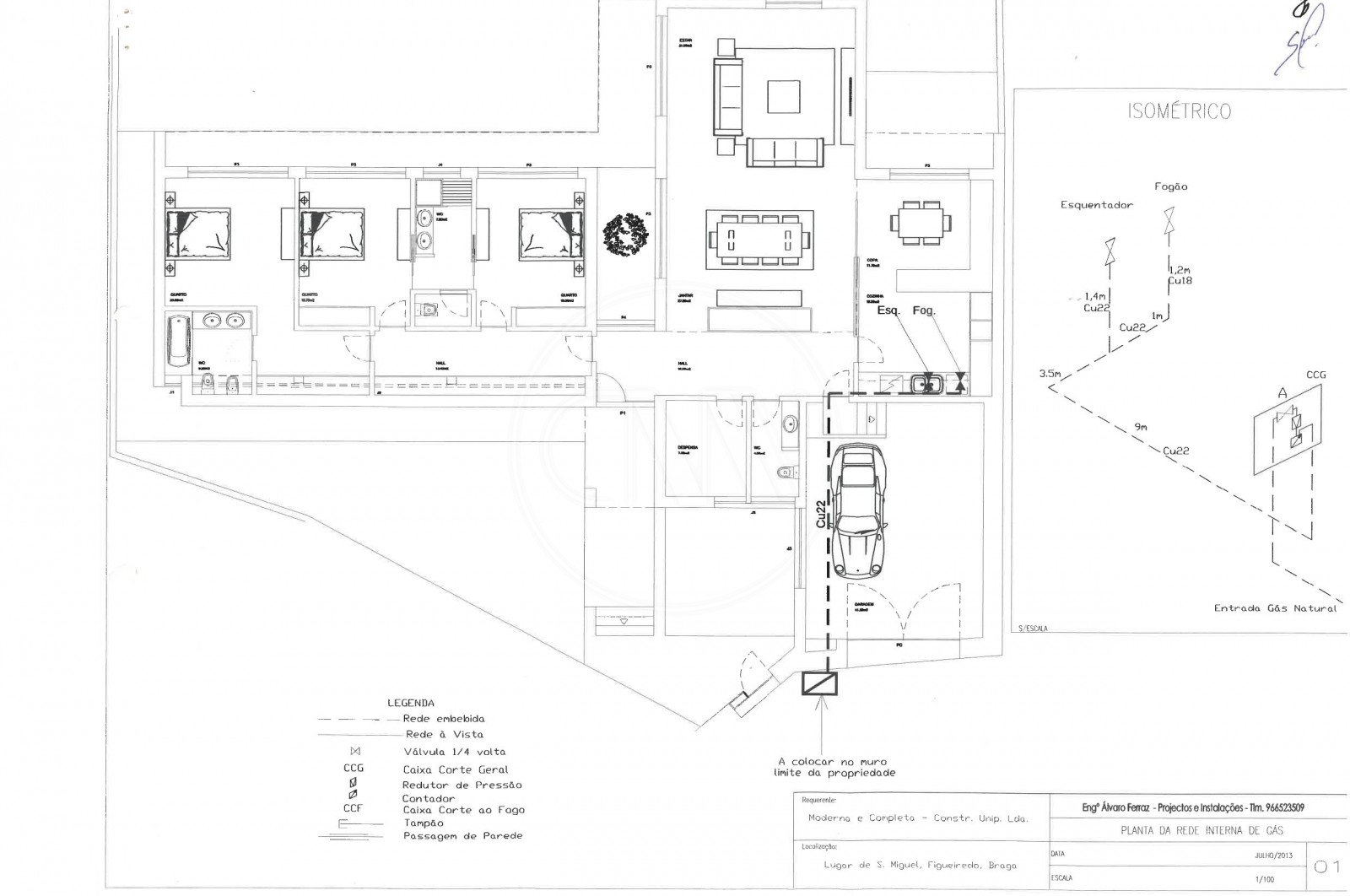 Moradia T3+2 para Venda em Figueiredo, Braga, Braga - Planta (Imagem 6)