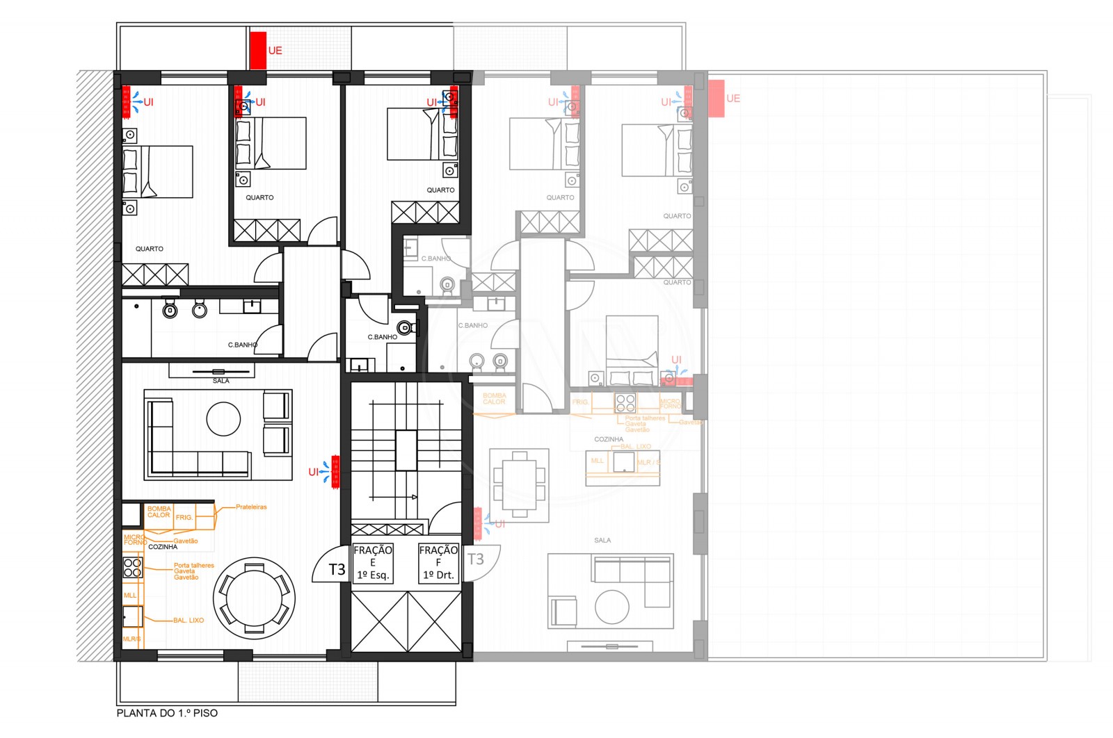 Apartamento T3 para Venda em Póvoa de Lanhoso (Nossa Senhora do Amparo), Póvoa de Lanhoso, Braga - Planta (Imagem 1)