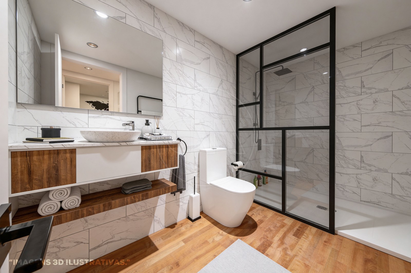 Apartamento T2+1 para Venda em Merelim (São Pedro) e Frossos, Braga, Braga - Casa de banho (Imagem 1)