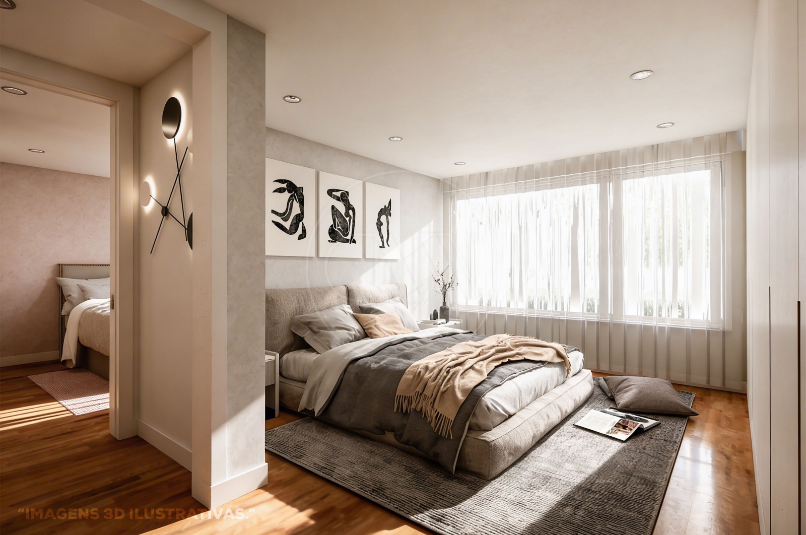 Apartamento T2+1 para Venda em Merelim (São Pedro) e Frossos, Braga, Braga - Quarto (Imagem 5)