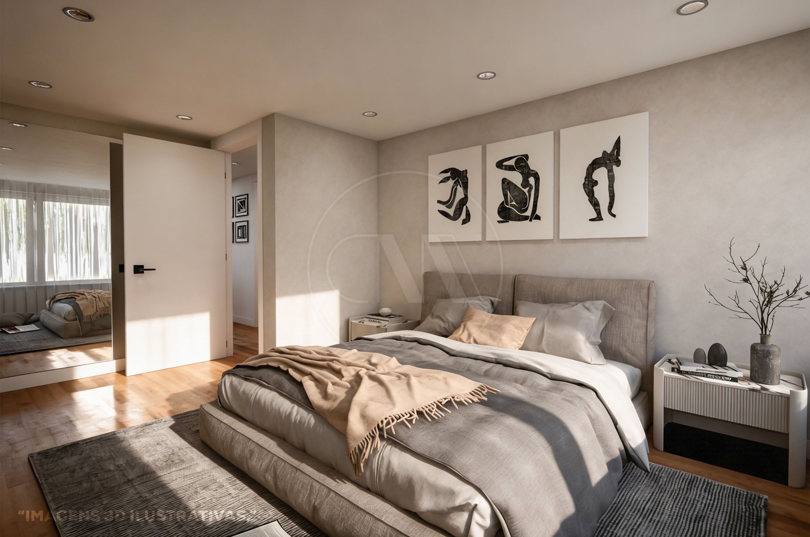 Apartamento T2+1 para Venda em Merelim (São Pedro) e Frossos, Braga, Braga - Quarto (Imagem 7)