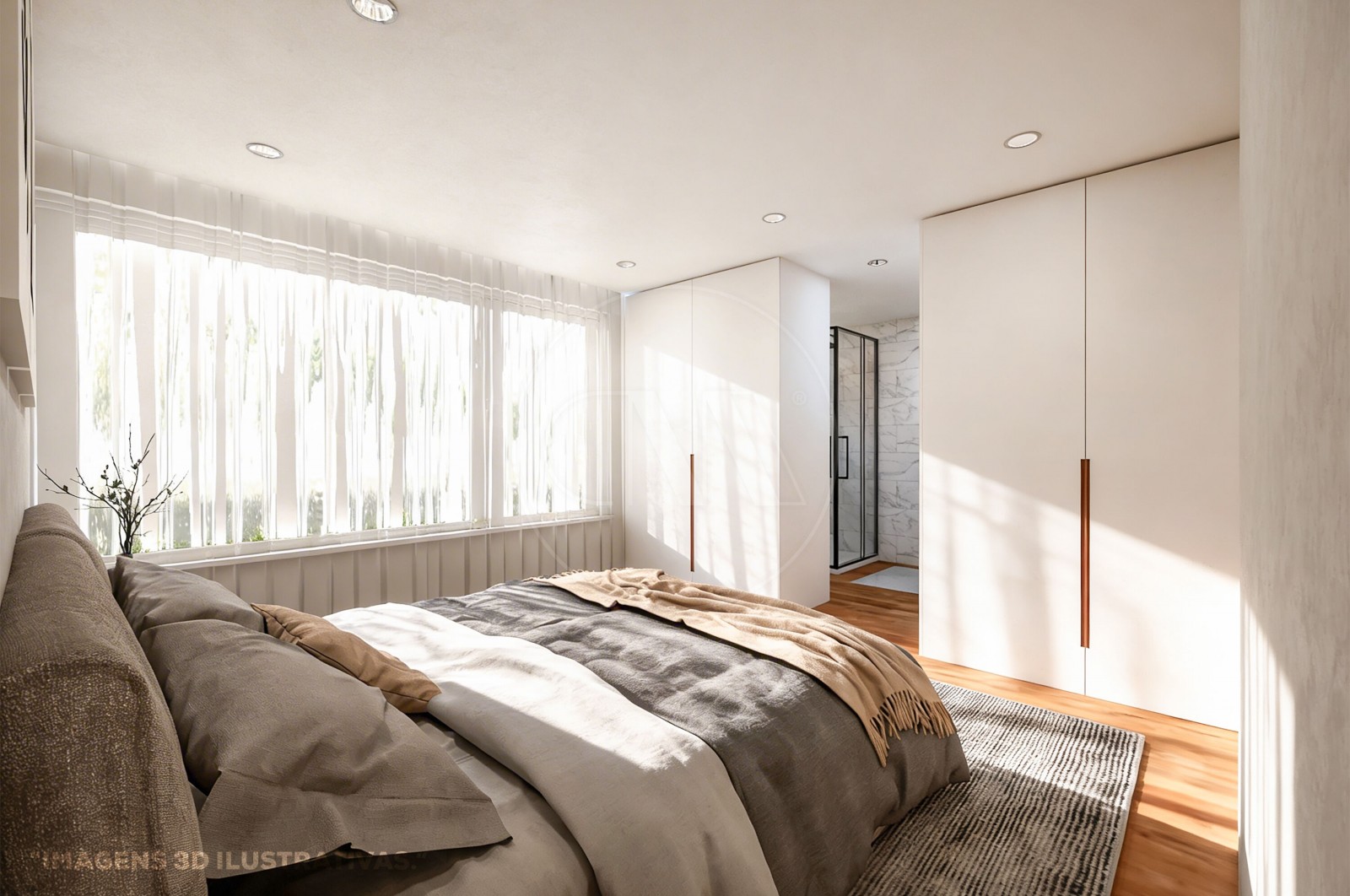 Apartamento T2+1 para Venda em Merelim (São Pedro) e Frossos, Braga, Braga - Quarto (Imagem 9)