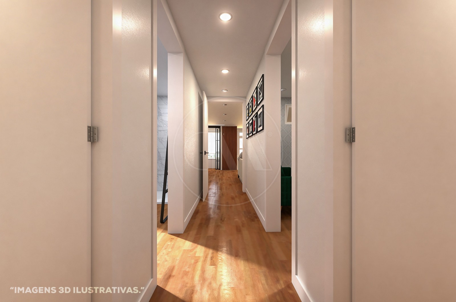 Apartamento T2+1 para Venda em Merelim (São Pedro) e Frossos, Braga, Braga - Corredor (Imagem 2)