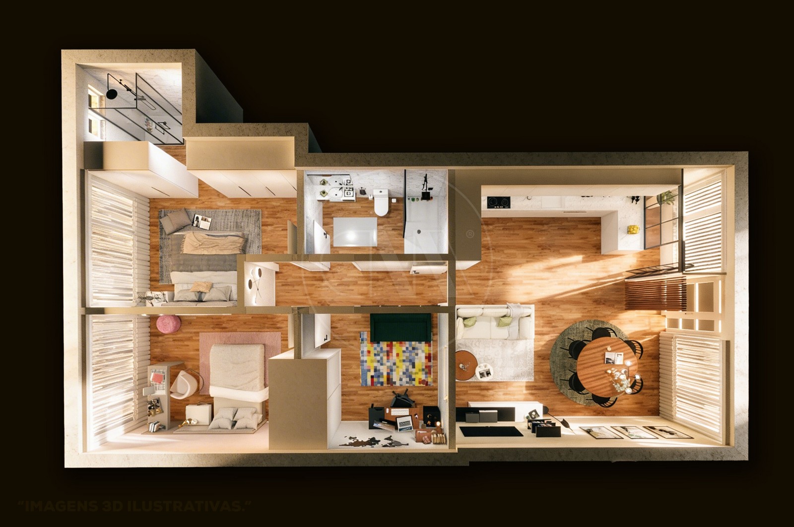 Apartamento T2+1 para Venda em Merelim (São Pedro) e Frossos, Braga, Braga - Planta (Imagem 1)