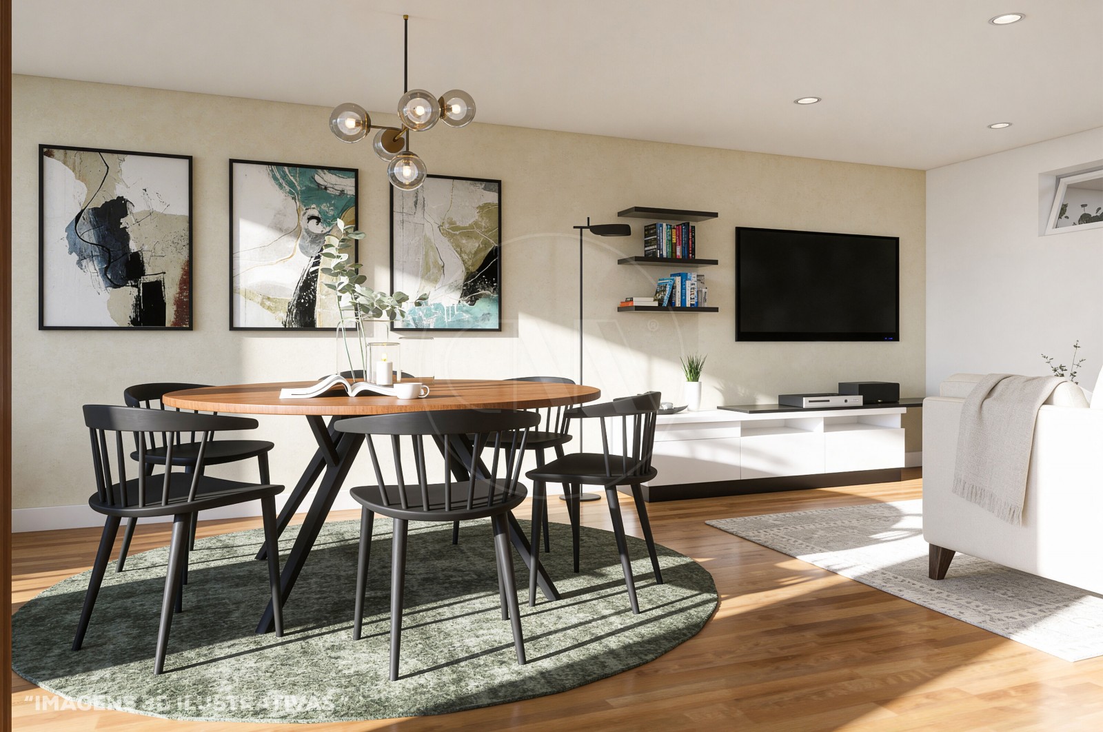Apartamento T2+1 para Venda em Merelim (São Pedro) e Frossos, Braga, Braga - Sala (Imagem 4)