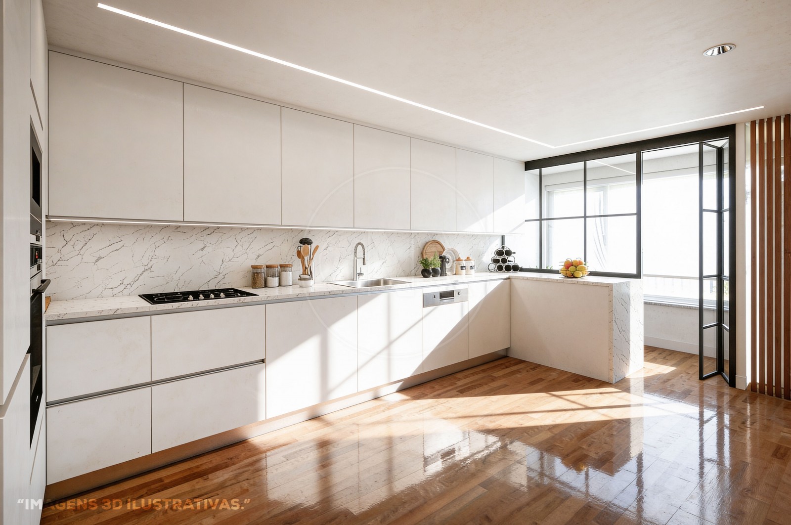 Apartamento T2+1 para Venda em Merelim (São Pedro) e Frossos, Braga, Braga - Cozinha (Imagem 2)