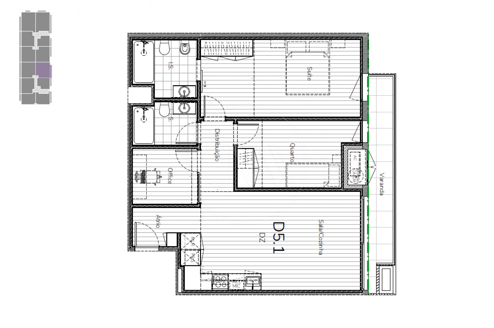 Apartamento T2+1 para Venda em Oliveira do Douro, Vila Nova de Gaia, Porto - Planta (Imagem 1)